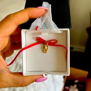 Real gold praying hands and real gold Italian horn